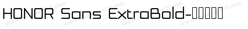 HONOR Sans ExtraBold字体转换